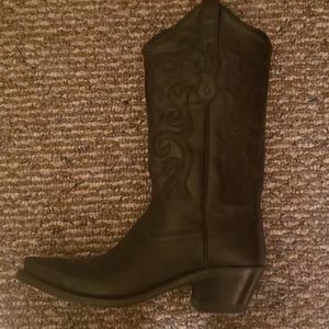 Women black cowboy boots size 8 1/2